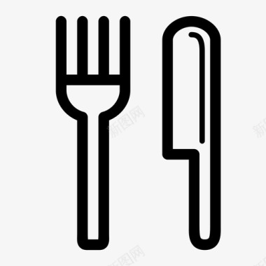餐叉餐厅餐刀图标图标