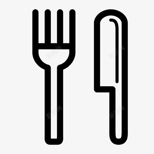 餐叉餐厅餐刀图标svg_新图网 https://ixintu.com 中型 餐刀 餐厅 餐叉