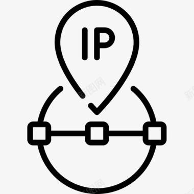 IP互联网技术19线性图标图标