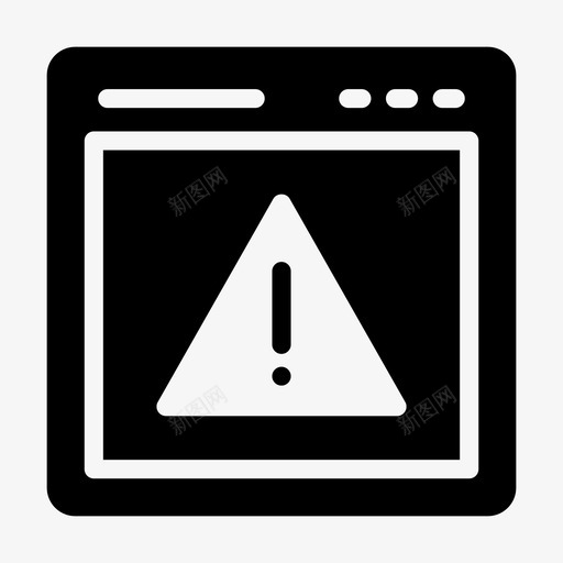 错误浏览器警报internet图标svg_新图网 https://ixintu.com 48px internet 安全线 标志 标志符 浏览器 符号 联机 警告 警报 错误