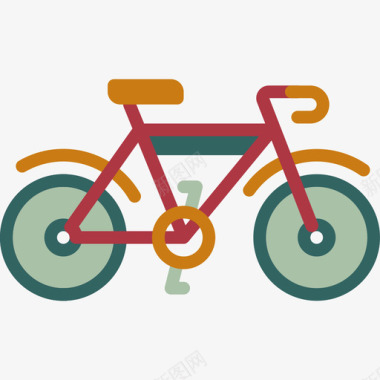 自行车运输119扁平图标图标