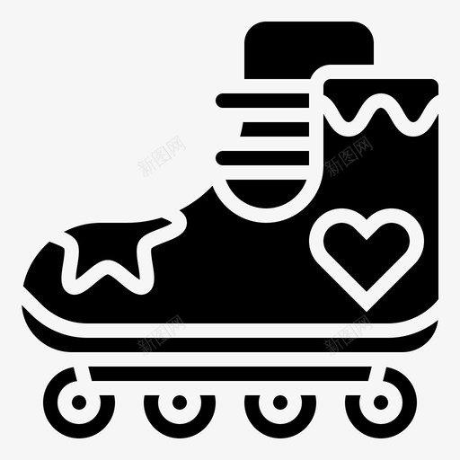 溜冰鞋儿童鞋图标svg_新图网 https://ixintu.com 儿童 溜冰鞋 玩具