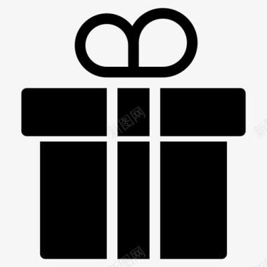 生日礼物盒图标图标