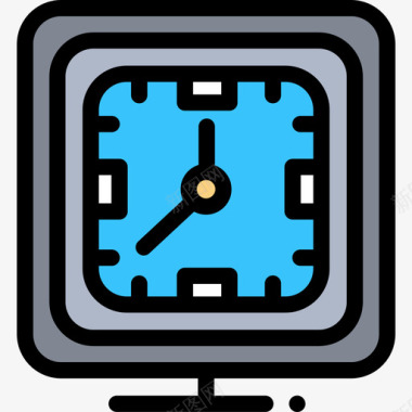 挂钟速度表时间10线性颜色图标图标