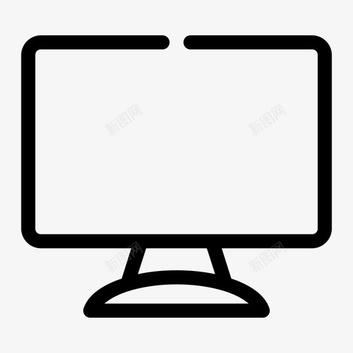 显示器计算机数字图标svg_新图网 https://ixintu.com 屏幕 数字 显示器 管理用户界面间隙介质 计算机