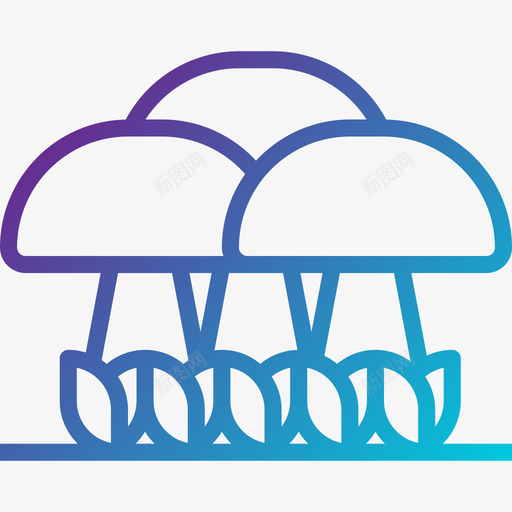 蘑菇秋71渐变色图标svg_新图网 https://ixintu.com 变色 渐变 蘑菇