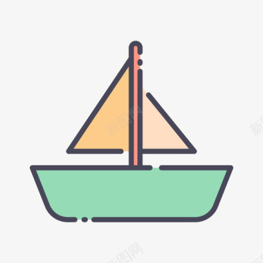 船玩具37线性颜色图标图标