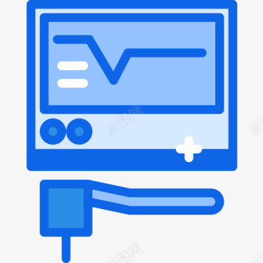 监护仪牙科13蓝色图标图标
