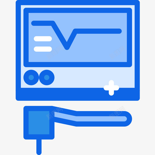 监护仪牙科13蓝色图标svg_新图网 https://ixintu.com 牙科 监护仪 蓝色
