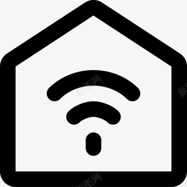 无线智能住宅12线性图标图标