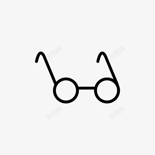 眼镜太阳镜圆眼镜图标svg_新图网 https://ixintu.com 复古 太阳镜 眼镜