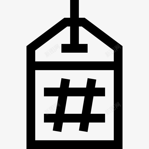 Hashtagbloggerandinfluencer17线性图标svg_新图网 https://ixintu.com Hashtag and blogger influencer 线性