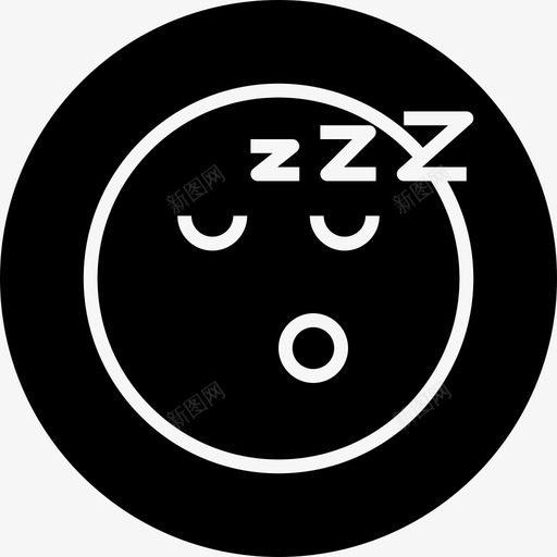 睡眠表情疲惫图标svg_新图网 https://ixintu.com 疲惫 睡眠 表情 表情徽章