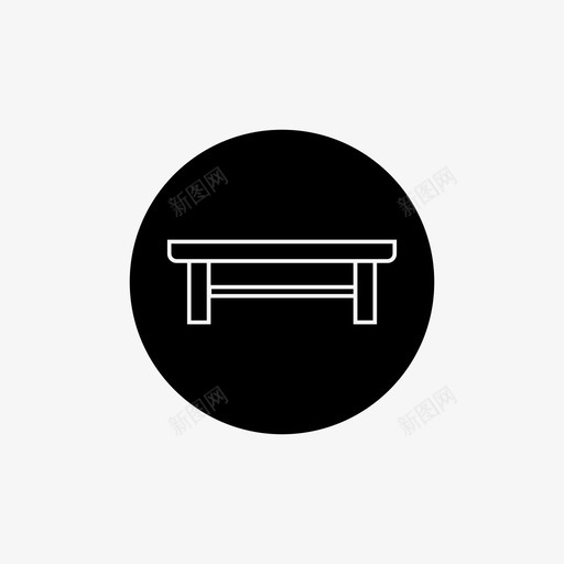 桌子家具家用图标svg_新图网 https://ixintu.com 办公室 家具 家用 木制 桌子