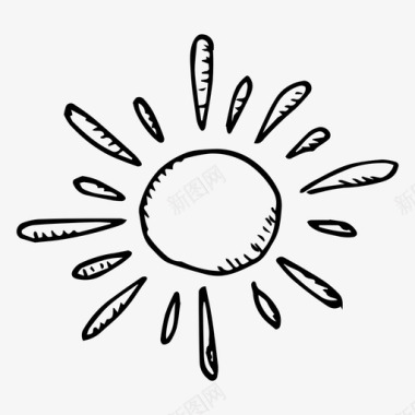 太阳夏天晴朗图标图标