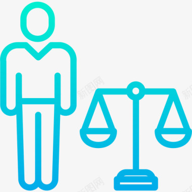 审判法律和犯罪5梯度图标图标