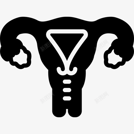 子宫生物学妇科图标svg_新图网 https://ixintu.com 卵巢 妇科 子宫 生物学