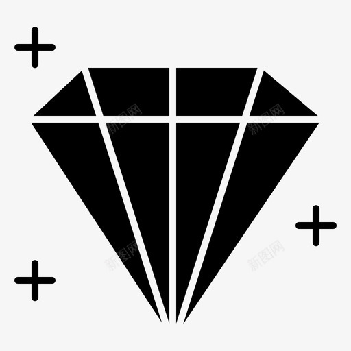 钻石珠宝用户图标svg_新图网 https://ixintu.com 商业 实心 投资 珠宝 用户 钻石 雕文