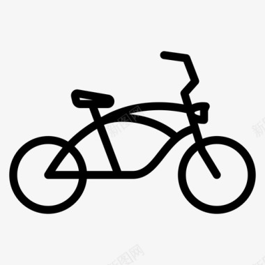 低骑自行车自行车交通工具图标图标