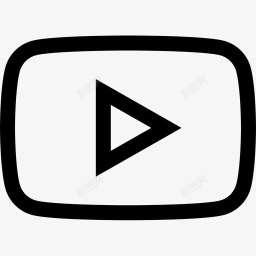 Youtube社交媒体97线性图标svg_新图网 https://ixintu.com Youtube 社交媒体97 线性