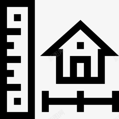 住宅建筑122线性图标图标