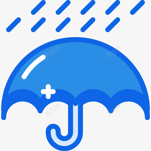 雨伞户外活动27蓝色图标svg_新图网 https://ixintu.com 户外活动 蓝色 雨伞