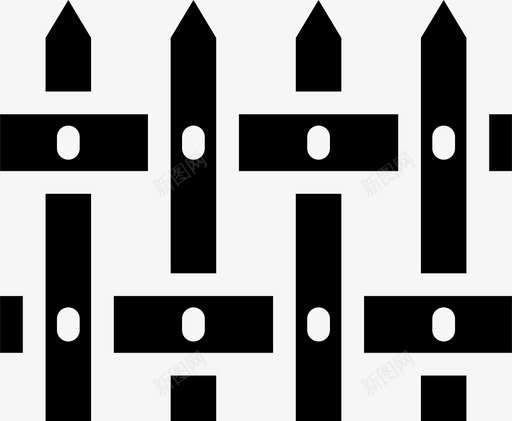 篱笆花园木材图标svg_新图网 https://ixintu.com 实心 工具 建筑 木材 篱笆 花园