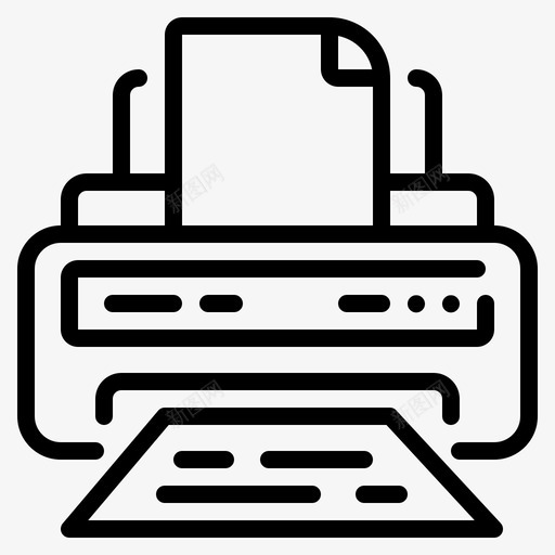 打印机文具和办公室8线性图标svg_新图网 https://ixintu.com 办公室 打印机 文具 线性