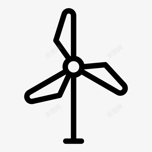 风力涡轮机生态能源图标svg_新图网 https://ixintu.com 发电 图标 字形 涡轮机 生态 电力 能源 风力 风车