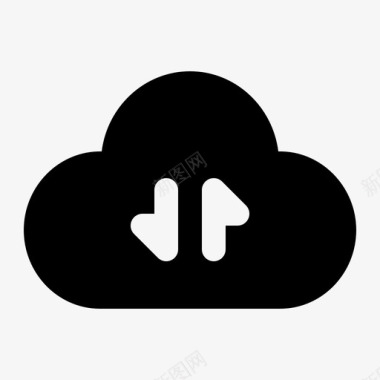 云存储业务字形图标图标