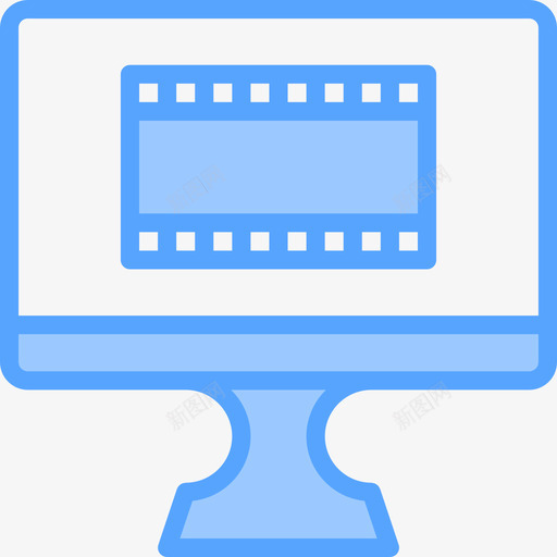 电影电脑显示屏4蓝色图标svg_新图网 https://ixintu.com 显示屏 电影 电脑 蓝色
