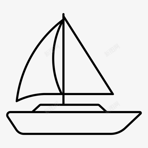 帆船海运运输图标svg_新图网 https://ixintu.com 帆船 海运 运输