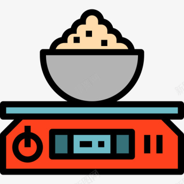秤厨房60线性颜色图标图标