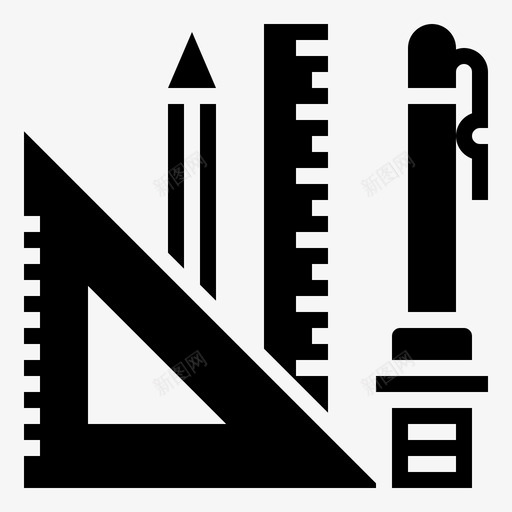 文具建筑师创意图标svg_新图网 https://ixintu.com 创意 工具 建筑字形 建筑师 文具 设计