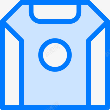 衬衫电子商务125蓝色图标图标