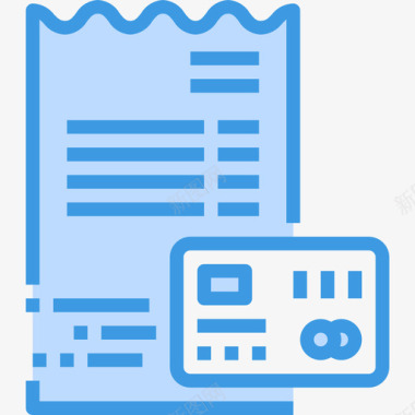 信用卡商务概念7蓝色图标图标