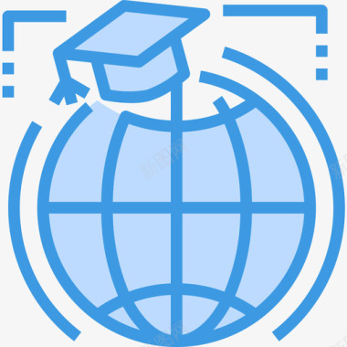 全球教育216蓝色图标图标
