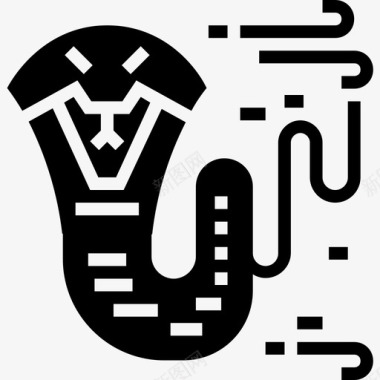 蛇曼谷符号和地标2实心图标图标