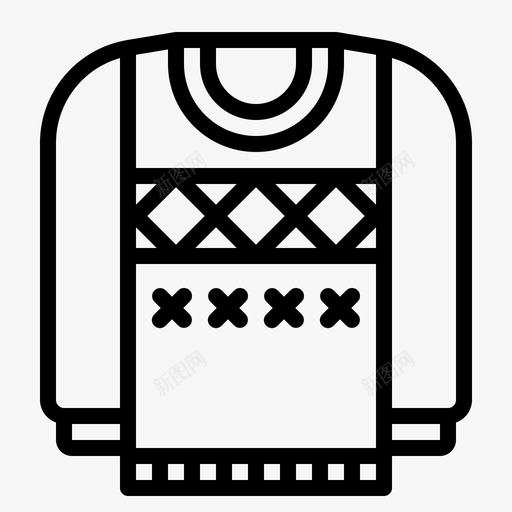 毛衣布料衣服图标svg_新图网 https://ixintu.com 布料 毛衣 秋天 衣服 轮廓 针织物