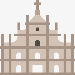 圣保罗教堂澳门圣保罗大教堂亚洲地标性建筑3座平地图标高清图片