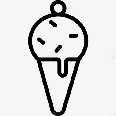 冰淇淋筒旅行185直线型图标图标