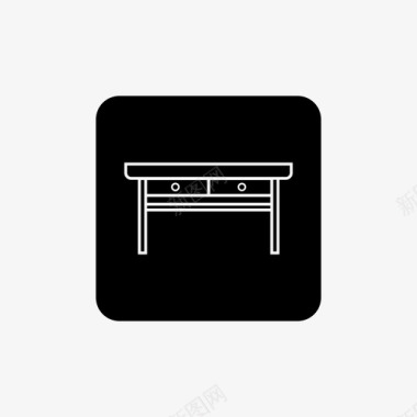 办公桌家具桌子图标图标