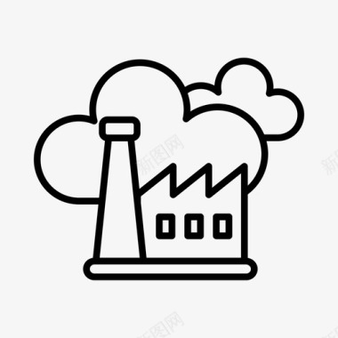 云产业建筑工厂图标图标