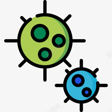 细菌治疗13线颜色图标图标
