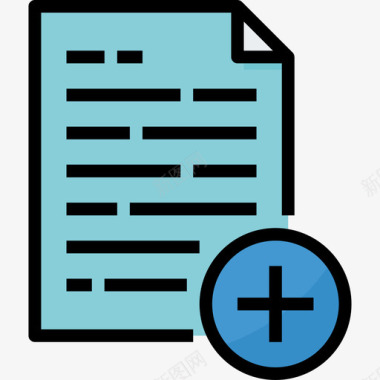 添加文件文件和文件夹16线性颜色图标图标