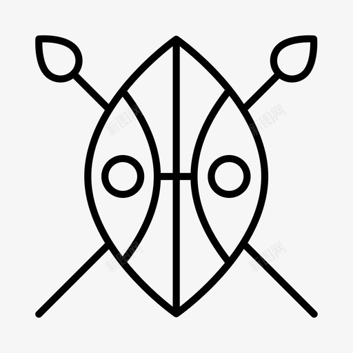 狩猎盾人类学土著人图标svg_新图网 https://ixintu.com 人类学 土著人 狩猎盾 部落 长矛