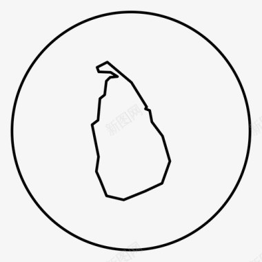 斯里兰卡地图亚洲科伦坡图标图标