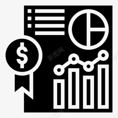 报告投资4字形图标图标