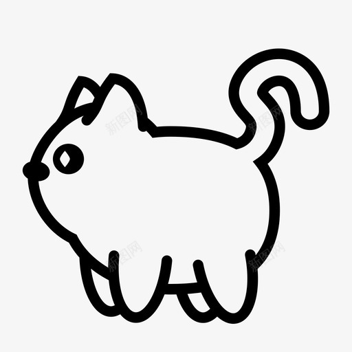 猫小猫宠物图标svg_新图网 https://ixintu.com 宠物 小猫