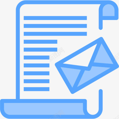 信件文件和文件36蓝色图标图标